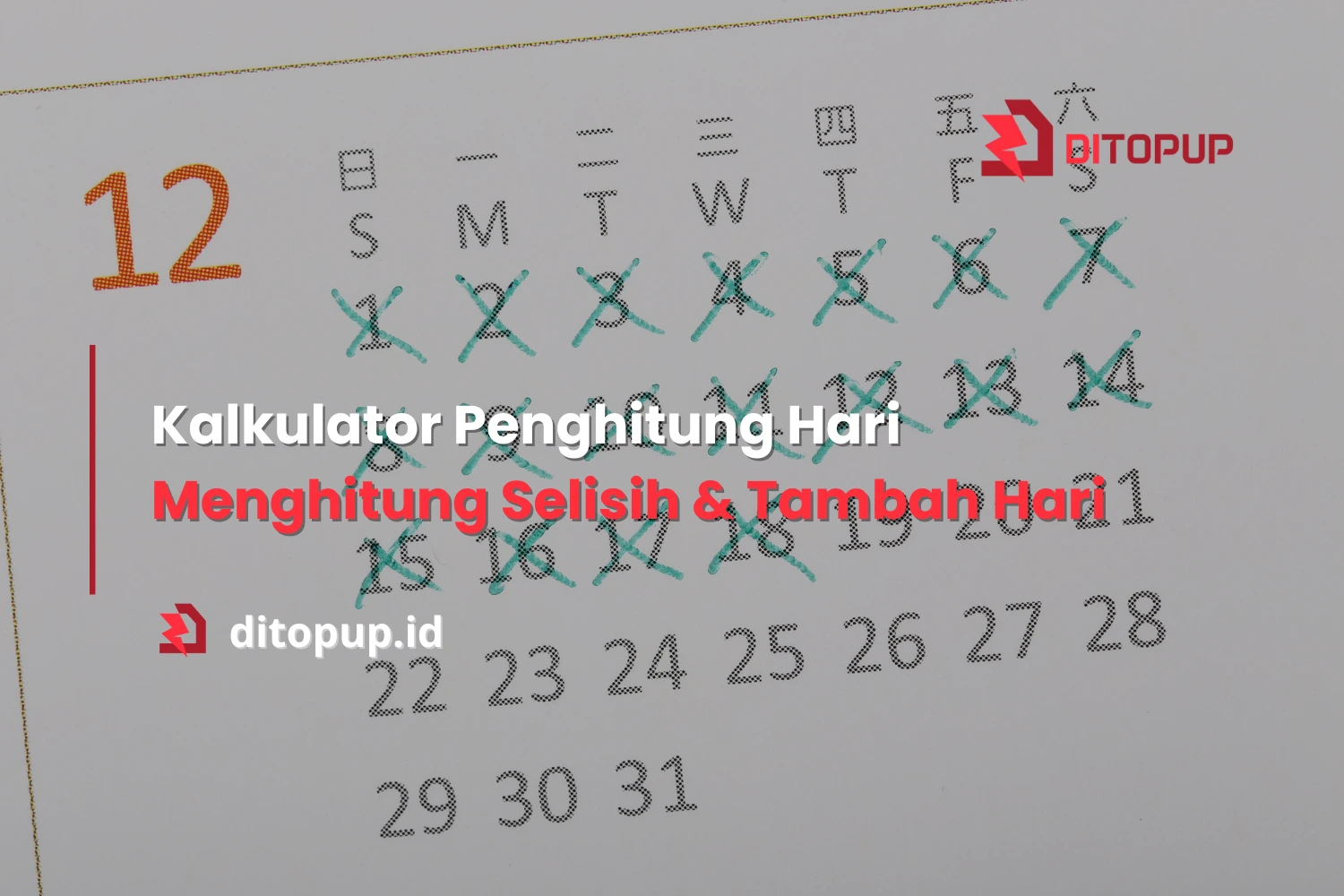 Kalkulator Penghitung Hari Menghitung Selisih & Tambah Hari